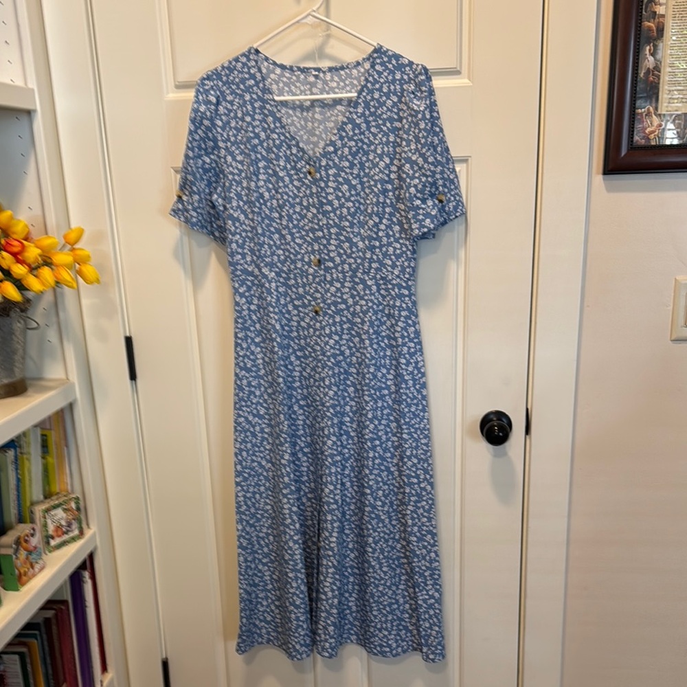 Floral Blue Dress